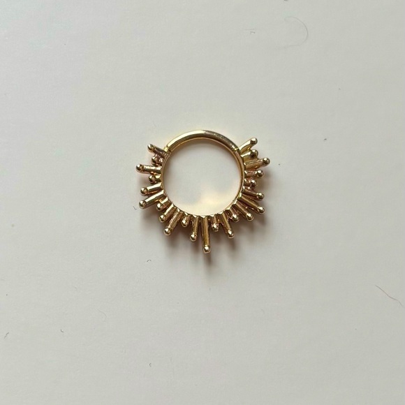 BVLA Jewelry - BVLA Ray of Light 16 gauge 5/16 (8mm) Yellow Gold SEAM ring septum ring